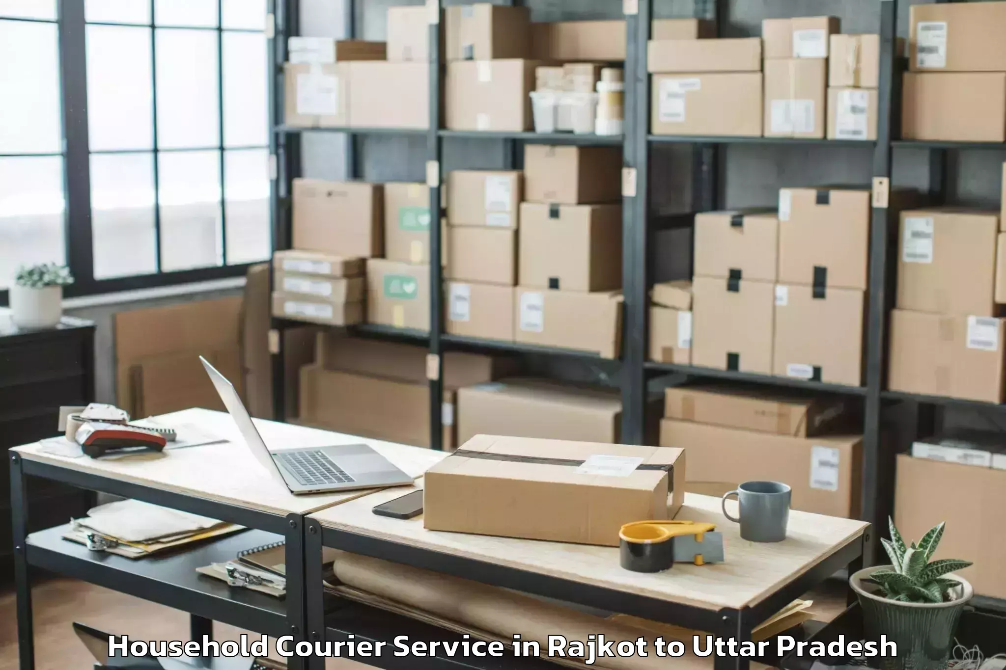 Easy Rajkot to Gopiganj Household Courier Booking